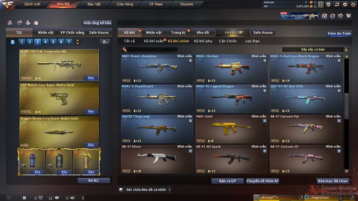 shop acc cf uy tin gia re